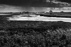 Distant Rain Storm Over Race Point Lighthouse on Cape Cod